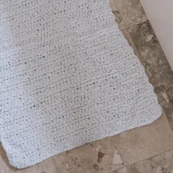 Bademåtte • Genanvendt Bomuld • Hvid