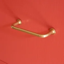 Bøjlegreb • Messing • 87 mm • Rund Fodskive