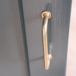 Bøjlegreb • Messing • 87 mm • Rund Fodskive