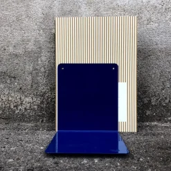 Bogstøtte • Hylde • Blå • Sendes ikke