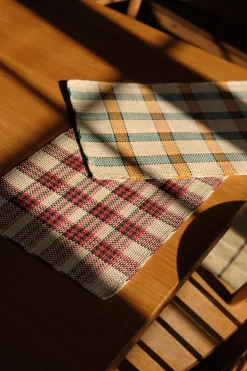 Dækkeserviet • Palmeblade • Iraca • Rød & Brune Tern