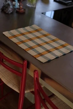 Dækkeserviet • Palmeblade • Iraca • Blå & Orange Tern