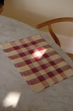 Dækkeserviet • Palmeblade • Iraca • Orange & Lilla Tern