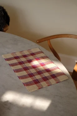 Dækkeserviet • Palmeblade • Iraca • Orange & Lilla Tern