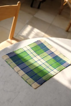 Dækkeserviet • Palmeblade • Iraca • Grønne & Blå Tern