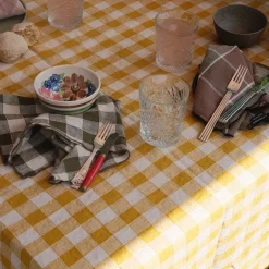 Dug • Hør • 170 x 350 cm • Gule Tern