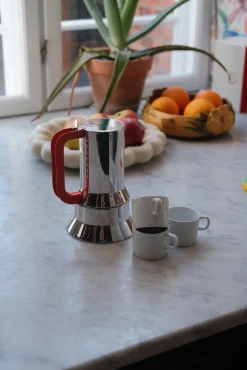 Espressokande • Manoci Forato • 6 kopper • Rød