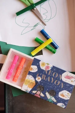 Farvekridt • Neon • 5 stk