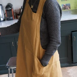 Forklæde • Japansk • Sennepsbrun