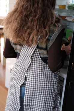 Forklæde • Japansk • Vichy Marron • Brune Tern