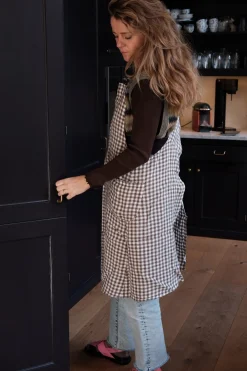 Forklæde • Japansk • Vichy Marron • Brune Tern