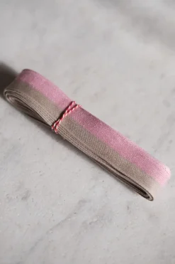 Gavebånd • 5 m • Beige & Lyserød • 20 mm