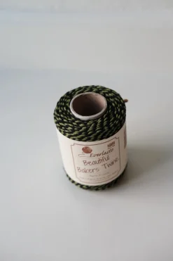 Gavebånd • Bakers Twine • 50m • Sort & Grøn