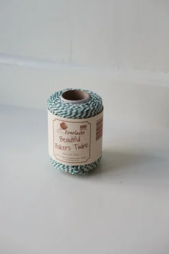 Gavebånd • Bakers Twine • 50m • Grøn & Hvid