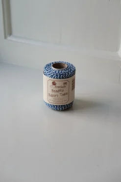 Gavebånd • Bakers Twine • 50m • Blå & Hvid
