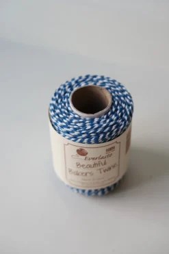 Gavebånd • Bakers Twine • 50m • Blå & Hvid