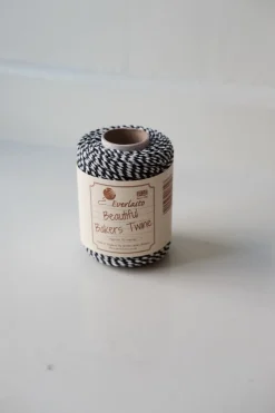 Gavebånd • Bakers Twine • 50m • Sort & Hvid