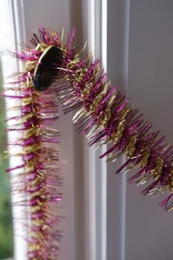 Guirlande • Lametta • 2 meter • Twist Pink & Guld