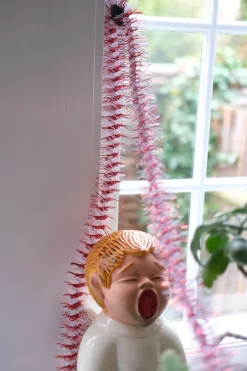 Guirlande • Lametta • 2 meter • Twist Rød & Hvid