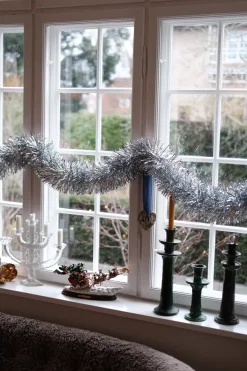 Guirlande • Lametta Sølv • Tyk • 3 meter