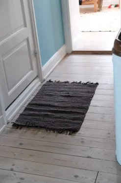 Gulvtæppe • Kludetæppe • 60x90 • Brun