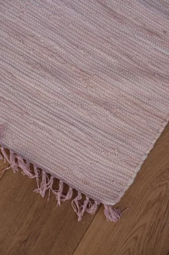 Gulvtæppe • Kludetæppe • 75x300 • Lyserød