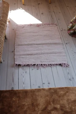 Gulvtæppe • Kludetæppe • 60x90 • Lyserød