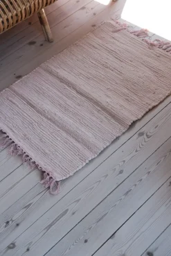 Gulvtæppe • Kludetæppe • 60x90 • Lyserød