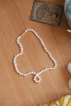 Halskæde • Ferskvandsperler • Hvid