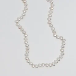 Halskæde • Ferskvandsperler • Hvid