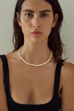 Halskæde • Perle • Topaz