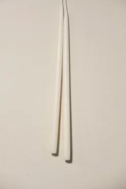 Hånddyppede lys • 45 cm • Råhvid