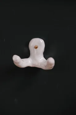 Håndlavet Knage • Dobbelt • Hvid • Stor