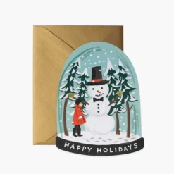 Julekort • Happy Holidays • Snemand