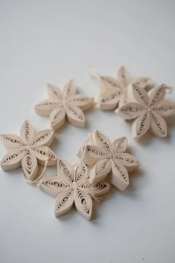 Juleornament • Snefnug • Bomuldspapir • Lille • 6 stk