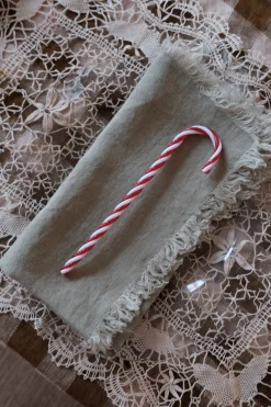 Julepynt • Dekoration • Slikstok • Hvid & Rød