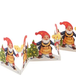 Julepynt • Papirguirlande • Bord • Nisse med Juletræ • Lille