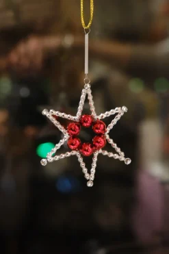Julepynt • Perler • Stjerne • Rød