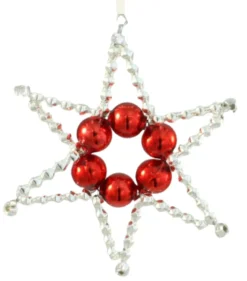 Julepynt • Perler • Stjerne • Rød