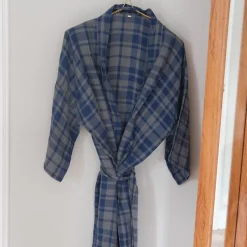 Kimono • XL • Blå og Grå • Skotsk Tern