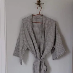 Kimono • XL • Grå med Blå Tern