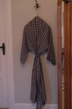 Kimono • XL • Hør Blå Gingham