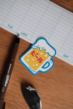 Klistermærke • 7 cm • Øl