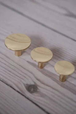 Møbelknap • Greb • Messing • Dyb 35 mm