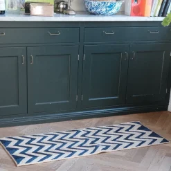 Måtte • Chevron • 46 x 120 cm • Blå