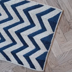 Måtte • Chevron • 46 x 120 cm • Blå