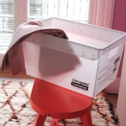 Opbevaringskasse • Plast • Hvid