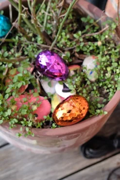 Påskedekoration • Skinnende Æg Assorteret • 8 cm