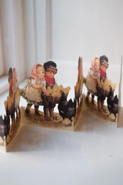 Påskepynt • Papirguirlande • Børn med Kyllinger