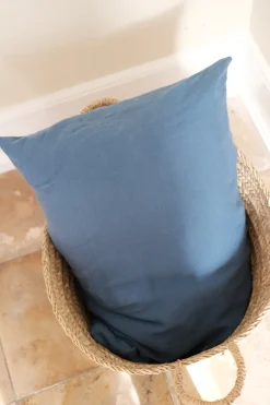 Pudevår • Hør • 50x70 • Bleu Atlantique • Blå